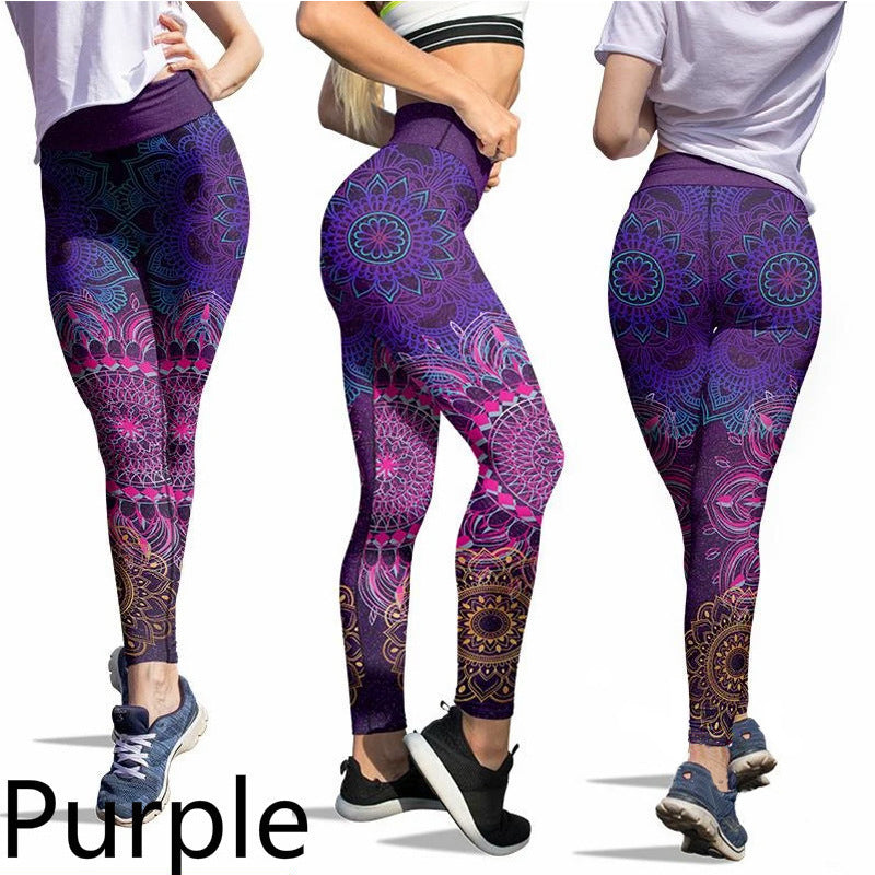 Pantalones de yoga ajustados y estampados