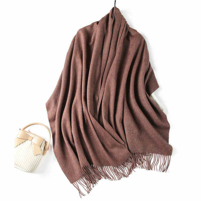 Fashionable All-matching Australian Pure Wool Solid Color Shawl