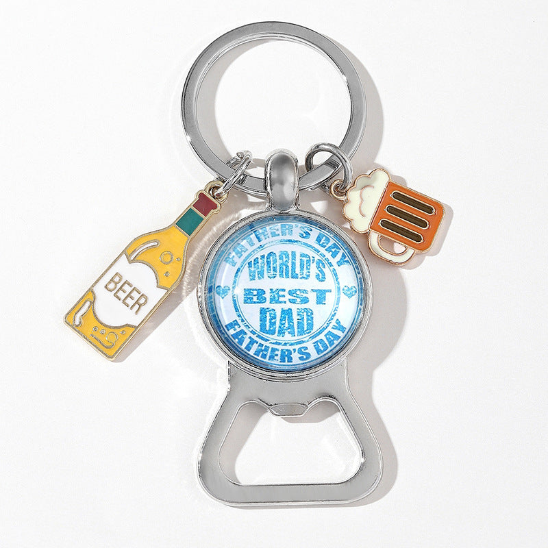 Creative American Beer Keychain Pendant Bottle Opener Metal