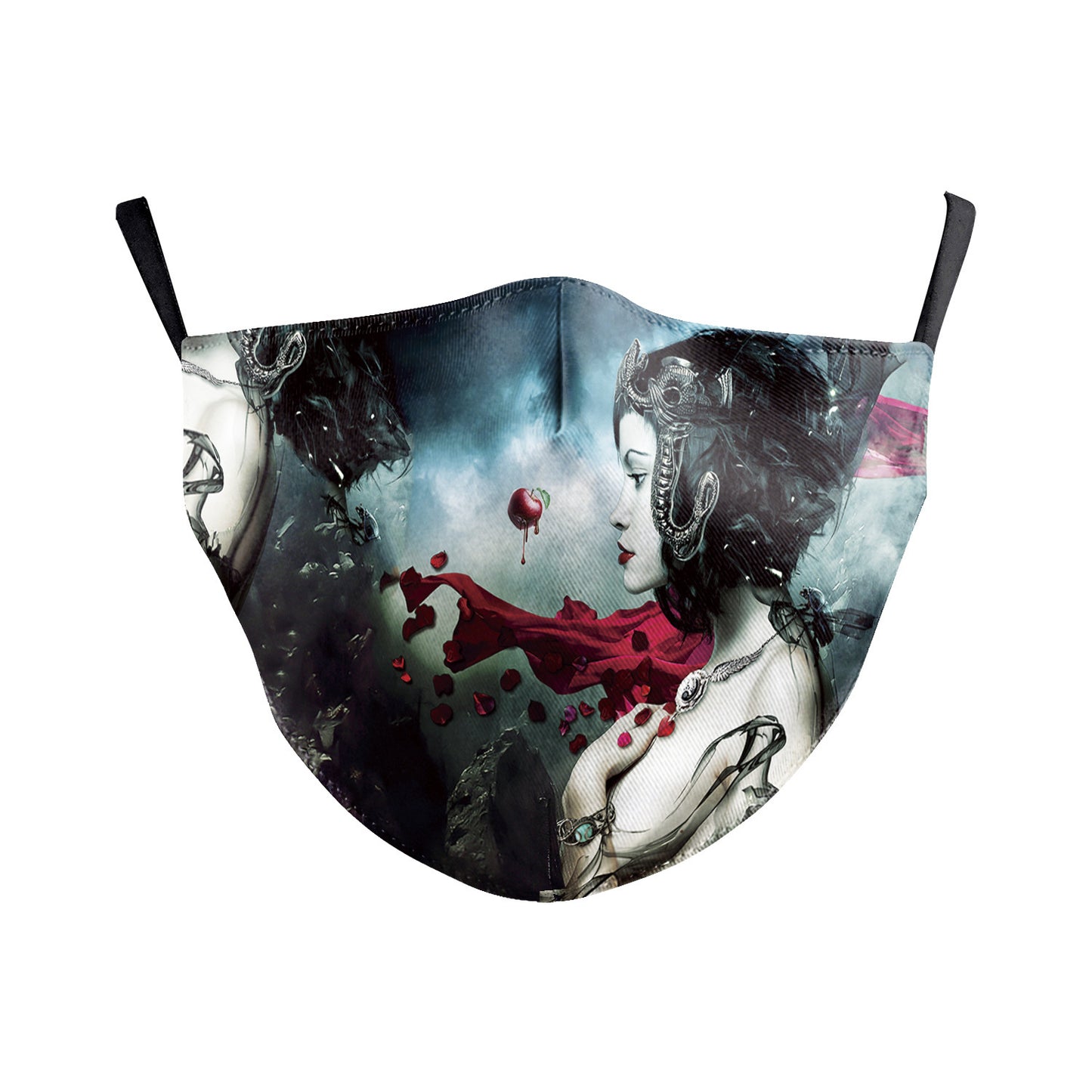 Digital Printing Wansheng Face Mask Skull Double-layer Dust Mask