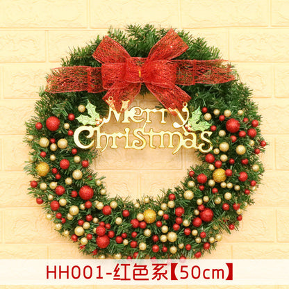 40 50 60CM Christmas Wreath Mince Rattan Ring Door Hanging Christmas Decorations, Christmas Wreath Window