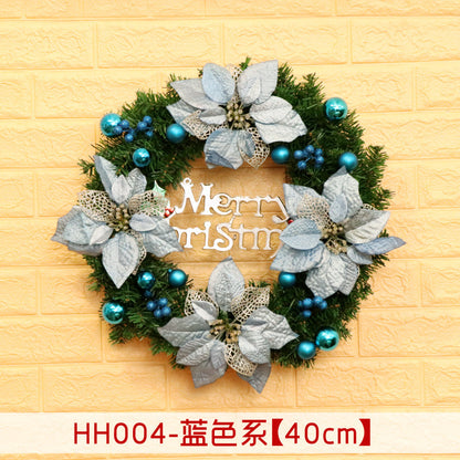 40 50 60CM Christmas Wreath Mince Rattan Ring Door Hanging Christmas Decorations, Christmas Wreath Window