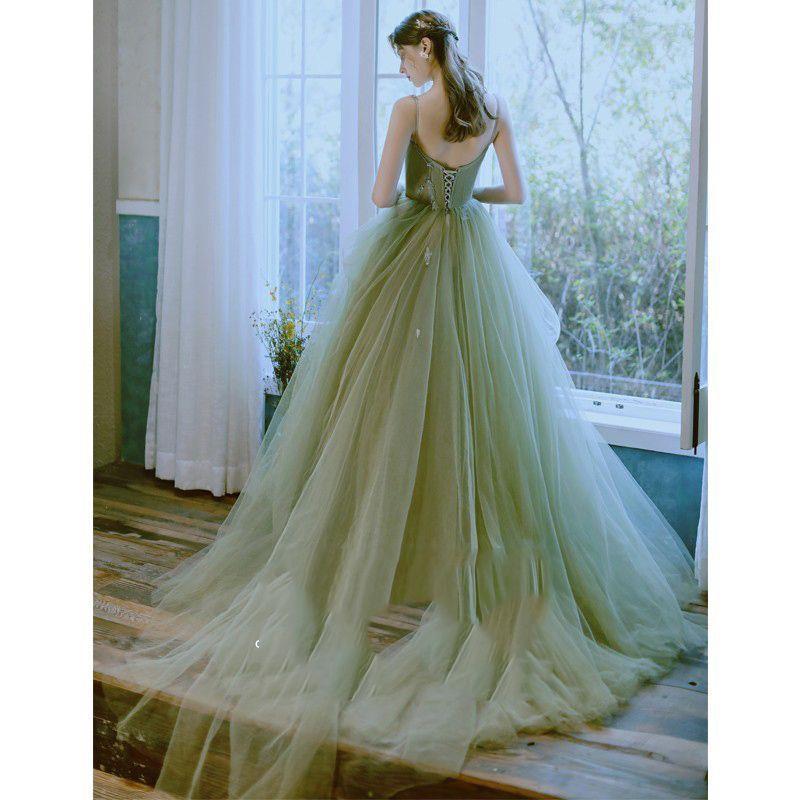 Vestido informal versátil estilo bosque verde para mujer