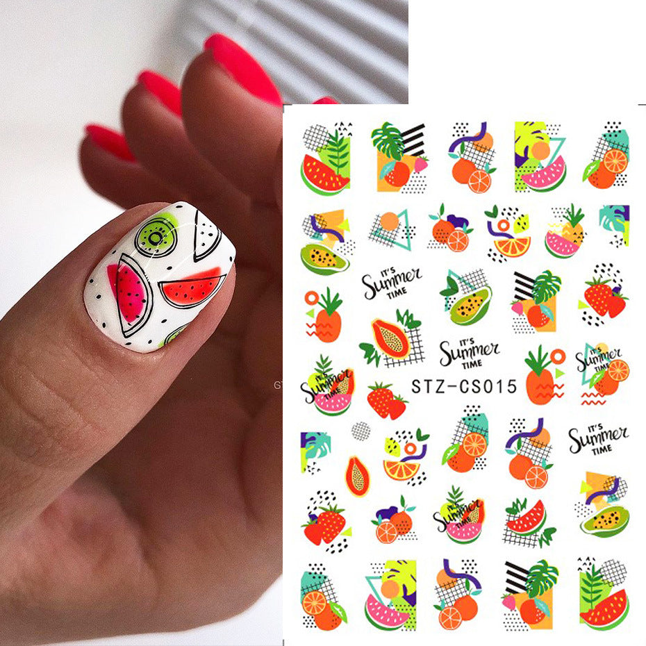 Fruit Graffiti Flame 3D Adhesive Simulation Sticker