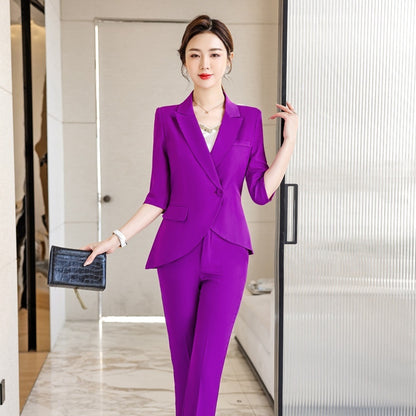 White Collar Fashion Small Suit Half Sleeve