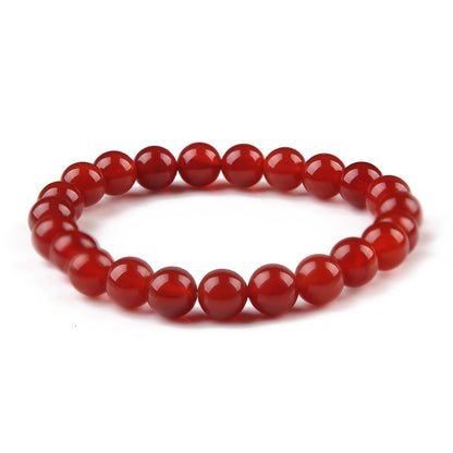 Pulsera de pareja con piedra de ojo de tigre y ónix rojo