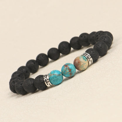 Natural stone volcanic rock bracelet