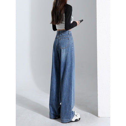 Retro High Waist Wide Leg Jeans For Women