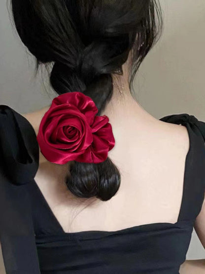 Bun Ponytail Advanced Sense Flower Hair Rope Rubber Band Headdress