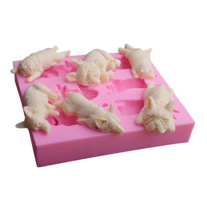 Dog Lion Tiger Bear Silicone Mold DIY Fondant Mold Baking Tool Cookies Pastry Sugar Decoration Clay Crafts Jelly