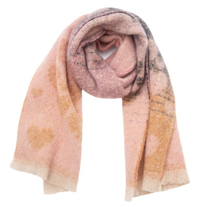 Women's Neck Warmer European And American Jacquard Love Scarf