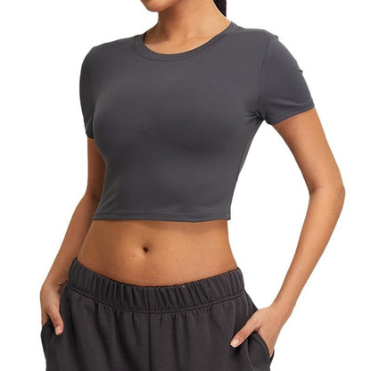 Slim Fit Short Yoga Clothing Top