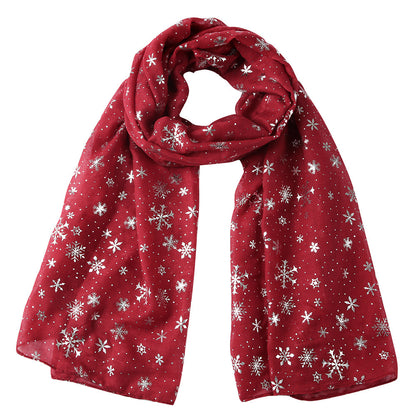 Scarf Christmas Gift Snowflake Hot Silver Dot Scarf