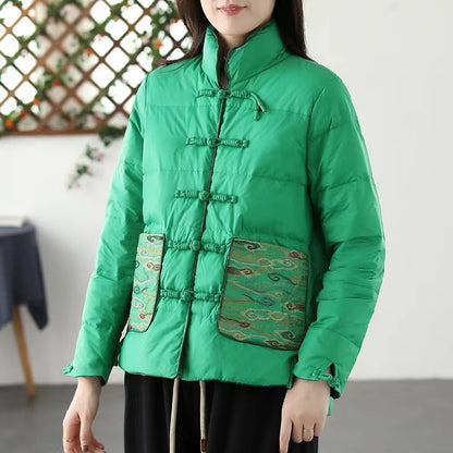 Women's Clothing Short Embroidery Down Jacket Women