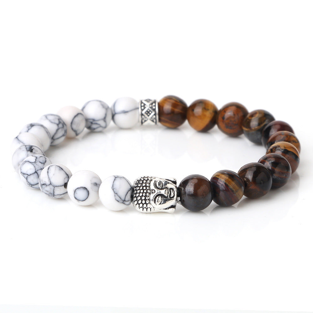 Pulsera de cuentas con joyas de mano para hombre