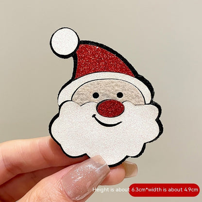 Cartoon Cute Santa Claus Brooch Christmas Festival Accessories