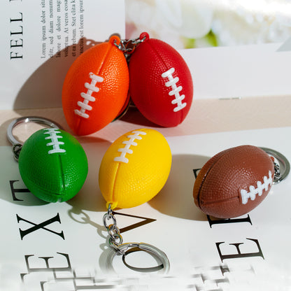 Non Foam Tumble Resistant Football Keychain