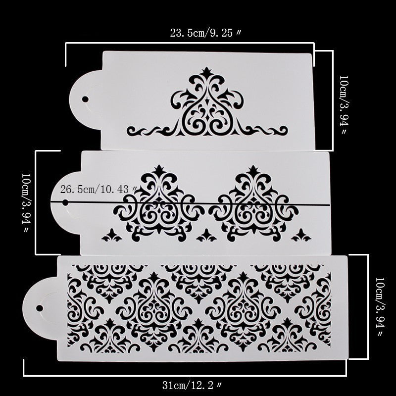 Plantilla hueca para fondant de 3 piezas DIY