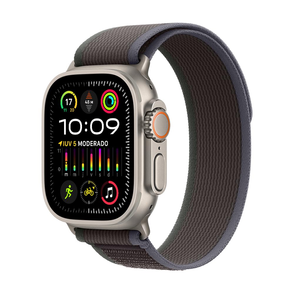 Apple Watch Ultra 2 GPS + Cellular • Caja de Titanio Negro de 49 mm • Correa Alpine Verde Oscuro - Mediana 