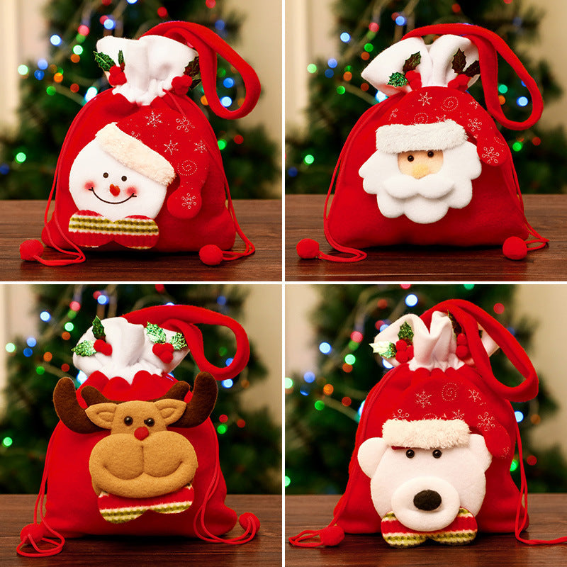 Christmas Gift Portable Brushed Gift Bag