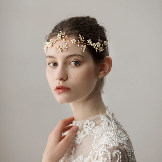 Accesorios para diademas de boda con flores de perlas