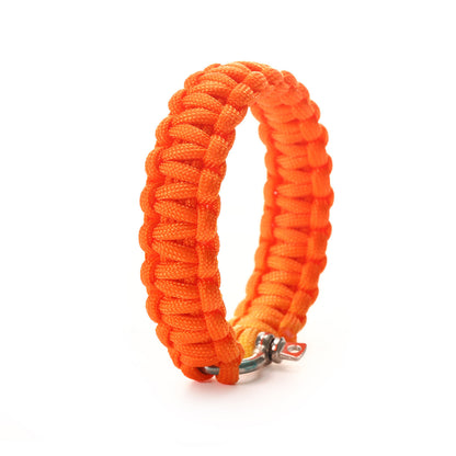 Pulsera de paracord con hebilla en forma de O para exteriores, pulsera de supervivencia tejida con cuerda de paraguas de siete núcleos