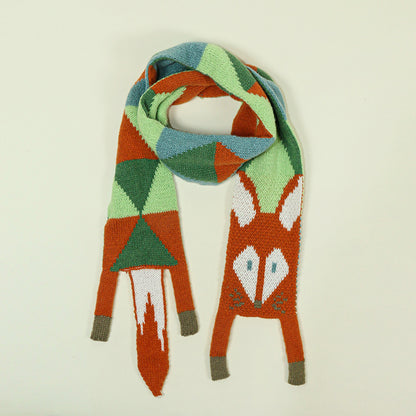 Cute Fox Plush Scarf Cartoon Thermal Scarf