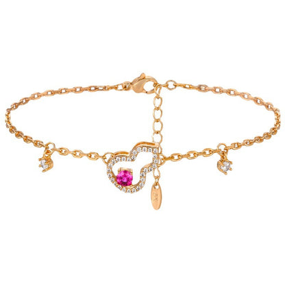 Alloy Gold Plated Fashion Trendy Simple Ins Small Calabash Bracelet