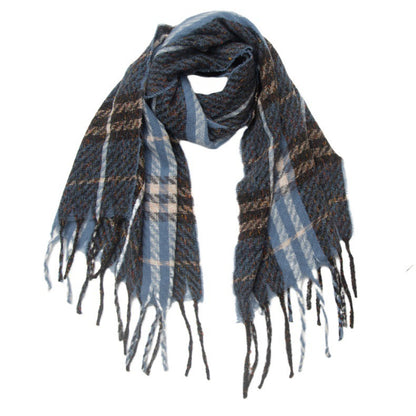 Men's And Women's Plaid Scarf Tassel Shawl