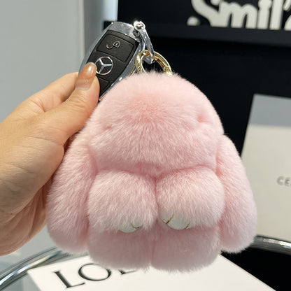 Cute Plush Doll Bunny Car Key Ring Pendant