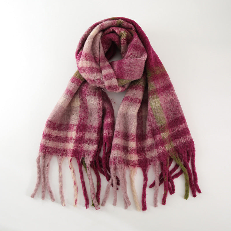 European, American And French Style Classic Retro Artificial Cashmere Plaid Scarf