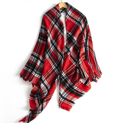 Women's Cashmere-like Plus-sized Double-sided Qicaigei Scarf Shawl