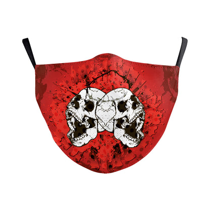 Digital Printing Wansheng Face Mask Skull Double-layer Dust Mask