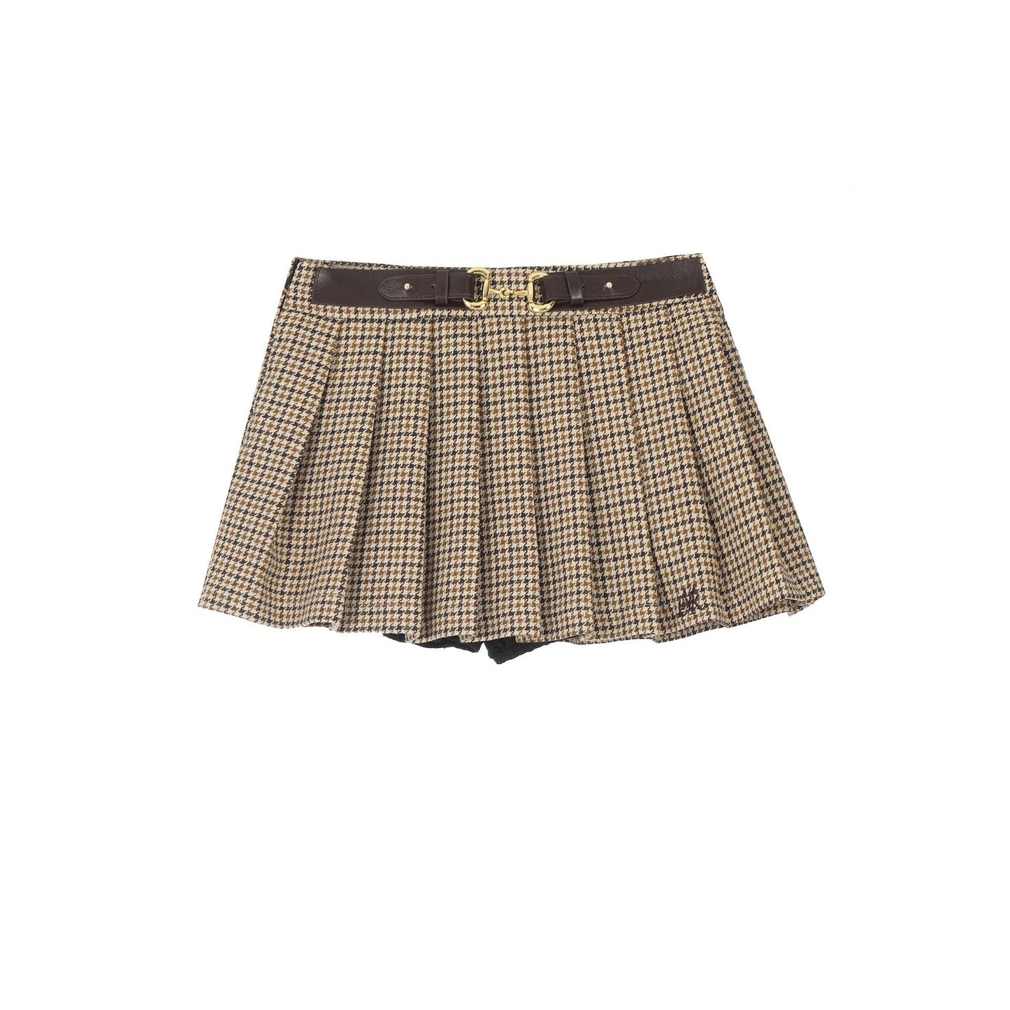 Women's Retro Houndstooth Pleated Skirt