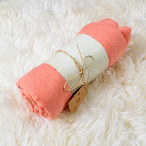 Solid Color Cotton And Linen Thin Scarf