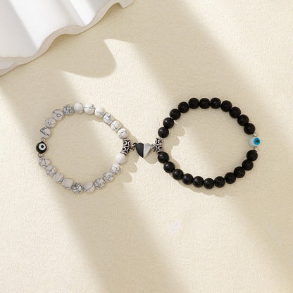 Personalized Evil Eye Design Stone Bracelet Suit Men And Women Couple Style