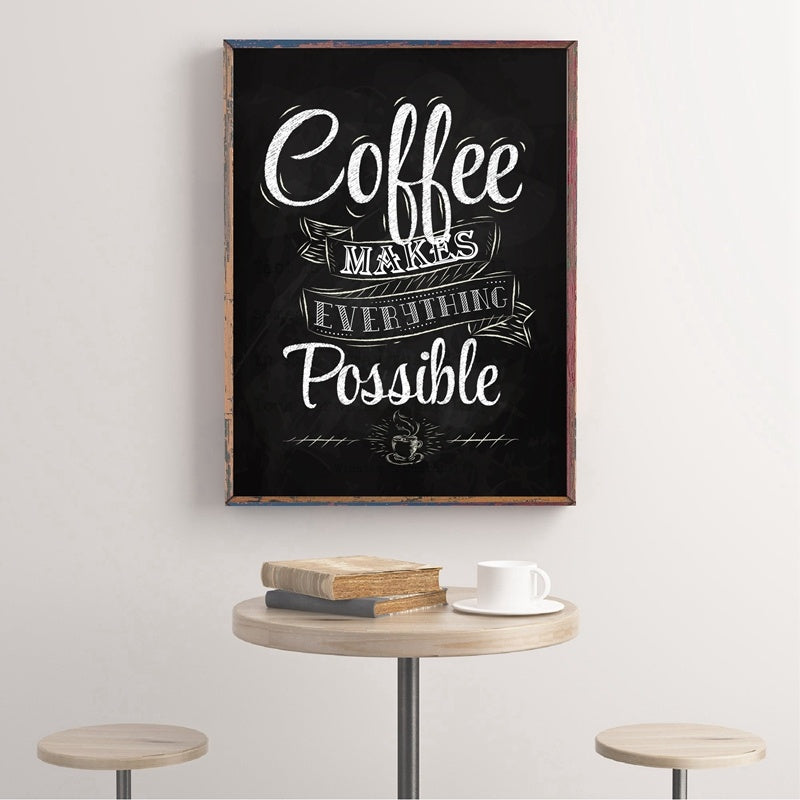 Cuadro de pared de café