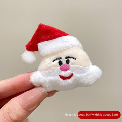 Cartoon Cute Santa Claus Brooch Christmas Festival Accessories