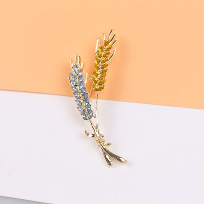 Good-looking Ears Of Wheat Brooch Diamond Elegant Graceful