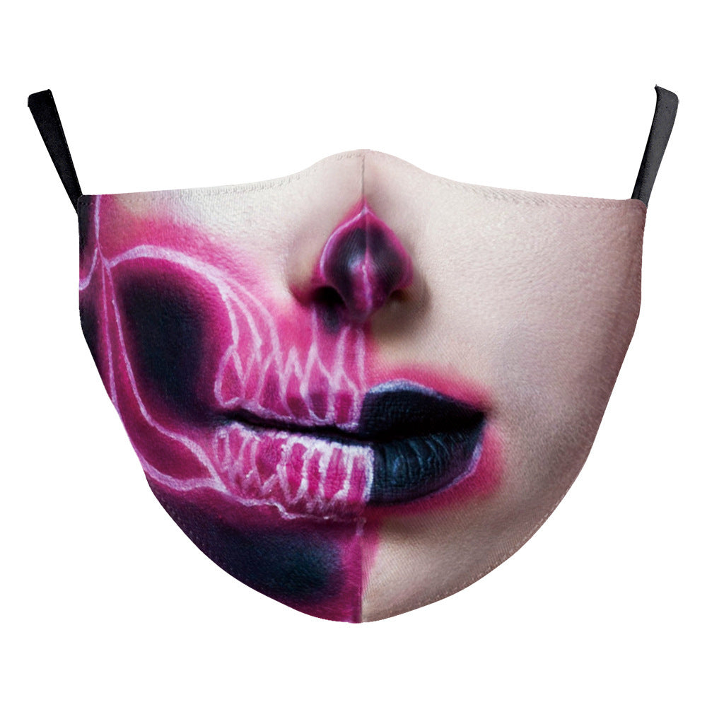 Digital Printing Ghost Face Wansheng Clown Funny Double-layer Dust Mask