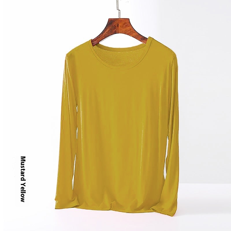 Women's Plus Size Modal Long-sleeved T-shirt