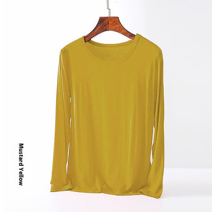 Women's Plus Size Modal Long-sleeved T-shirt