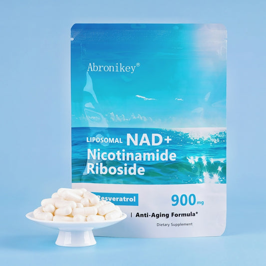 Suplemento Abronikey NAD con nicotinamida ribósido, resveratrol, quercetina -NR900 por NZEN-80 cápsulas