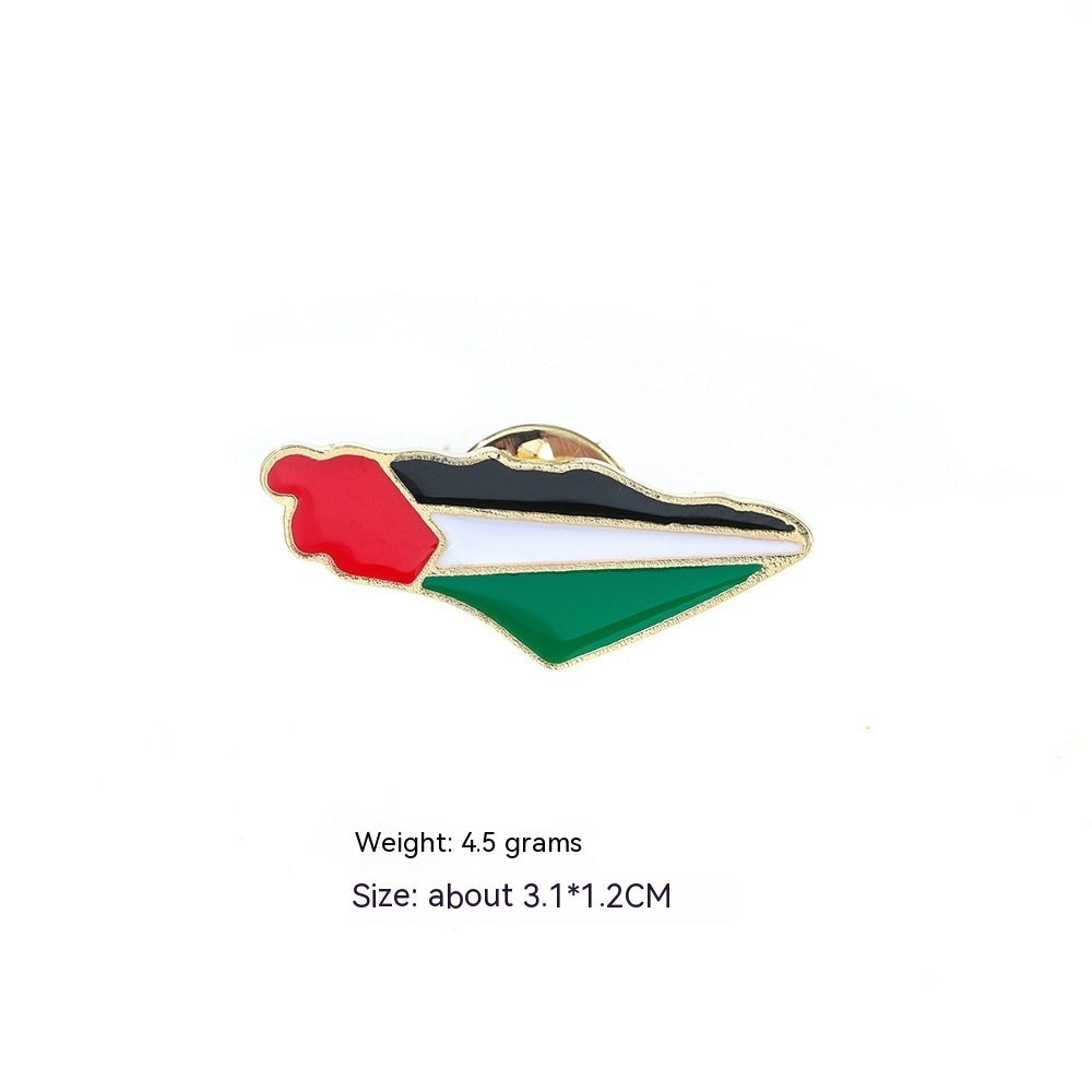 Broche de moda sencillo con la bandera de Palestina gratis