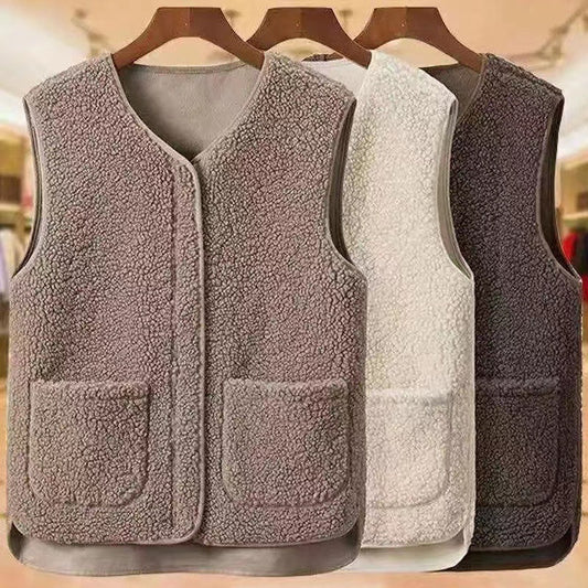 Plus-sized Plus Size Fleece Vest Plump Girls