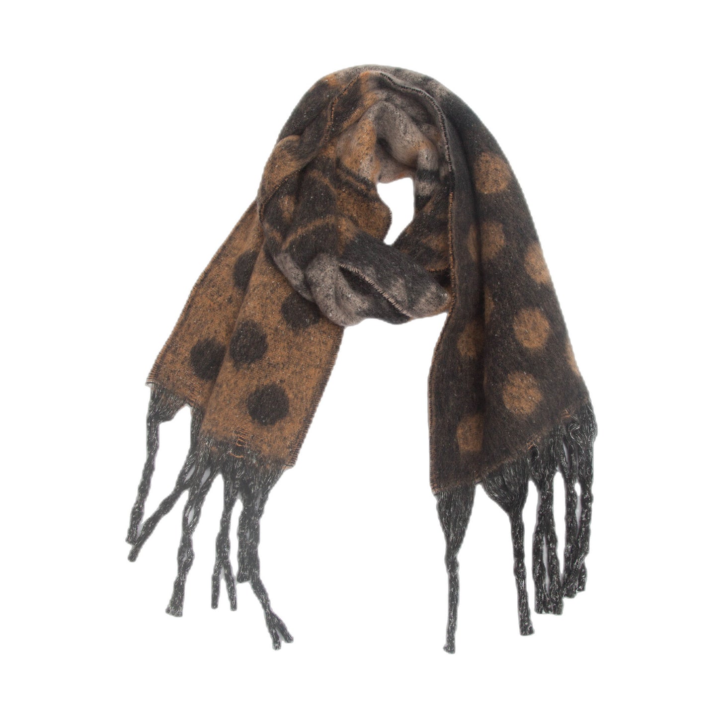 Shawl Thickened Scarf Tassel Jacquard Dot Scarf