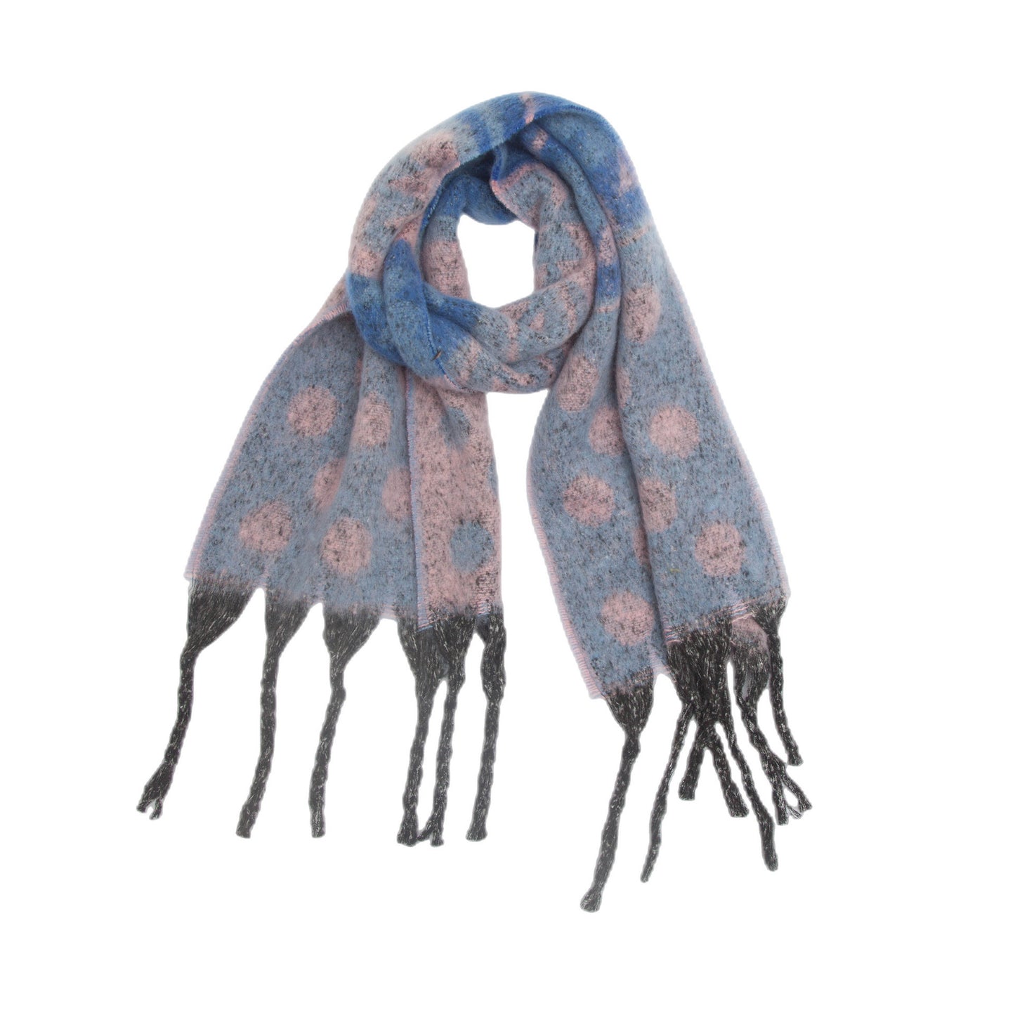 Shawl Thickened Scarf Tassel Jacquard Dot Scarf