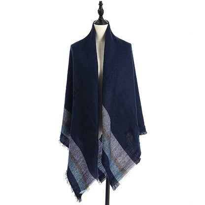 Women's Cashmere-like Plus-sized Double-sided Qicaigei Scarf Shawl