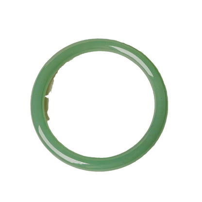 Pulsera plana de jade hetiano de agua clara y aventurina natural con barra redonda verde