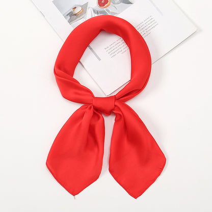 Simple And Versatile Satin Plain Handkerchief